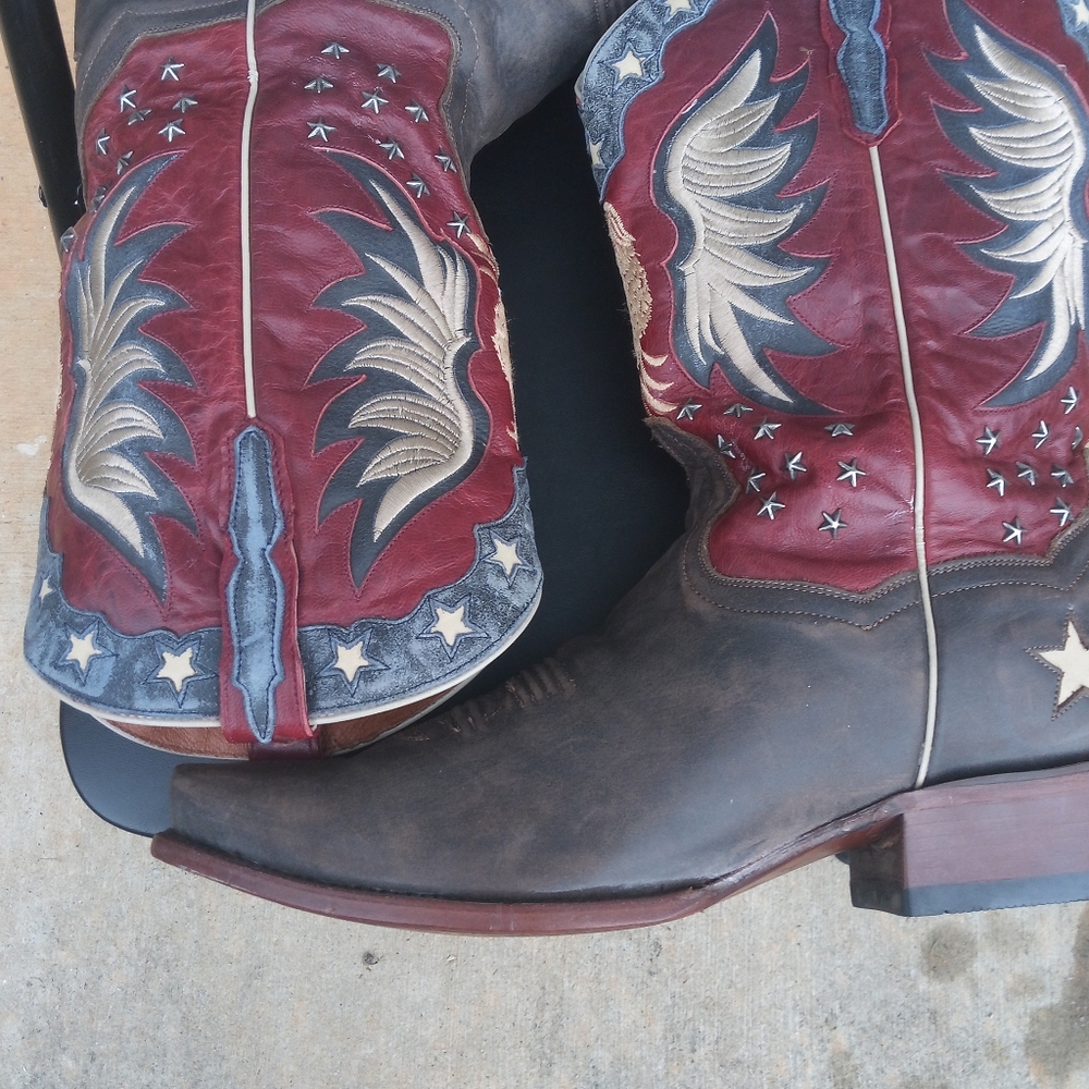 Dan Post Bountiful Bay Apache/Red Eagle Embroider… - image 2